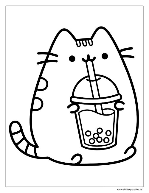 Pusheen Ausmalbild 16 als Gratis-PDF Pusheen Ausmalbild 16 - kostenlos zum Ausdrucken