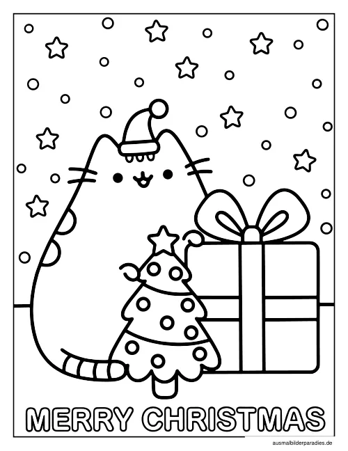 Pusheen Ausmalbild 18 als Gratis-PDF Pusheen Ausmalbild 18 - kostenlos zum Ausdrucken