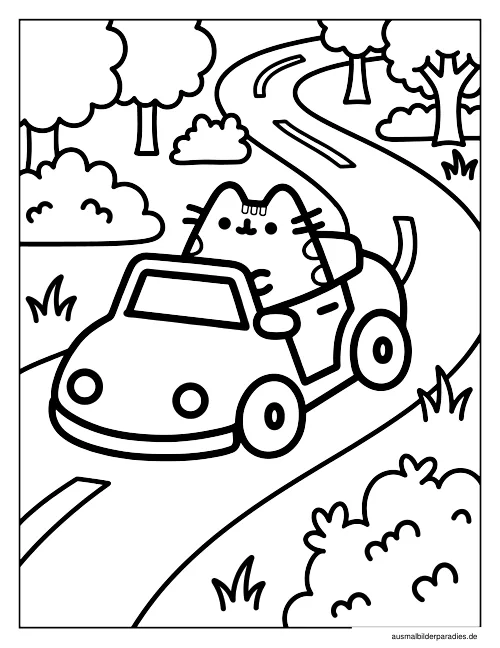 Pusheen Ausmalbild 21 als Gratis-PDF Pusheen Ausmalbild 21 - kostenlos zum Ausdrucken