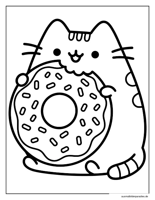 Pusheen Ausmalbild 23 als Gratis-PDF Pusheen Ausmalbild 23 - kostenlos zum Ausdrucken