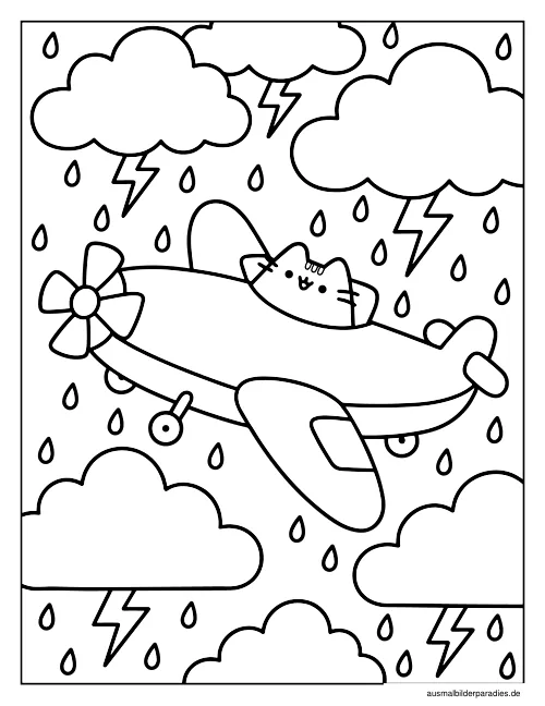 Pusheen Ausmalbild 26 als Gratis-PDF Pusheen Ausmalbild 26 - kostenlos zum Ausdrucken