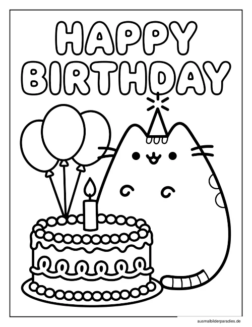 Pusheen Ausmalbild 31 als Gratis-PDF Pusheen Ausmalbild 31 - kostenlos zum Ausdrucken