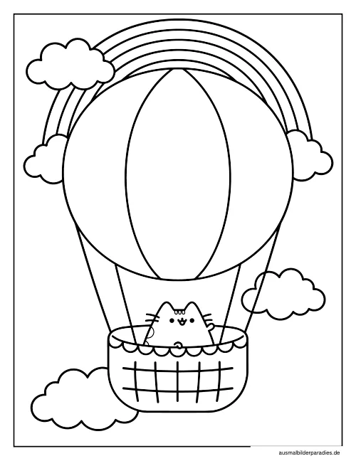 Pusheen Ausmalbild 33 als Gratis-PDF Pusheen Ausmalbild 33 - kostenlos zum Ausdrucken
