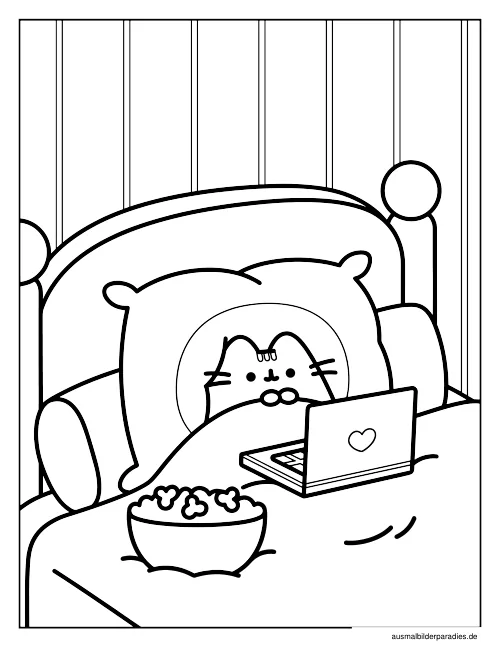 Pusheen Ausmalbild 36 als Gratis-PDF Pusheen Ausmalbild 36 - kostenlos zum Ausdrucken