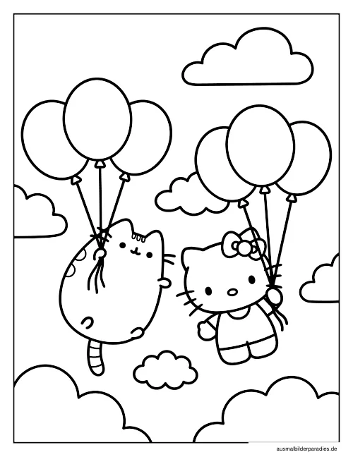 Pusheen Ausmalbild 4 als Gratis-PDF Pusheen Ausmalbild 4 - kostenlos zum Ausdrucken