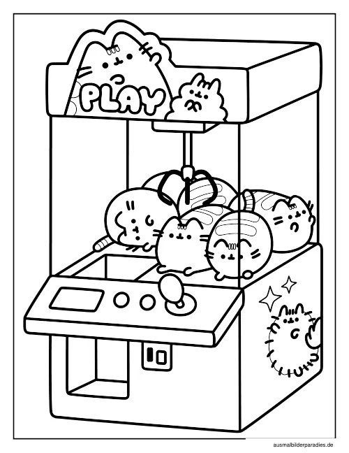 Pusheen Ausmalbild 8 als Gratis-PDF Pusheen Ausmalbild 8 - kostenlos zum Ausdrucken