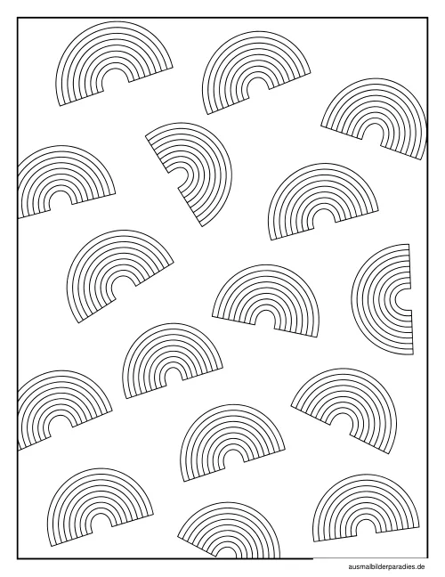 Regenbogen Ausmalbild 13 als Gratis-PDF Regenbogen Ausmalbild 13 - kostenlos zum Ausdrucken