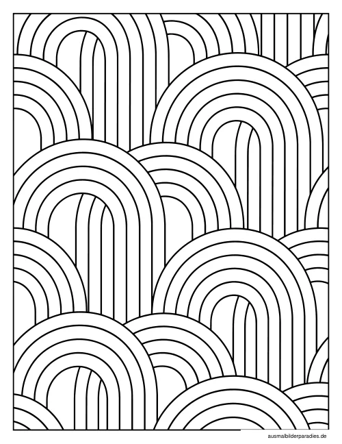 Regenbogen Ausmalbild 16 als Gratis-PDF Regenbogen Ausmalbild 16 - kostenlos zum Ausdrucken