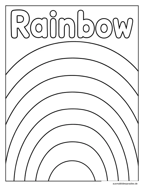 Regenbogen Ausmalbild 27 als Gratis-PDF Regenbogen Ausmalbild 27 - kostenlos zum Ausdrucken