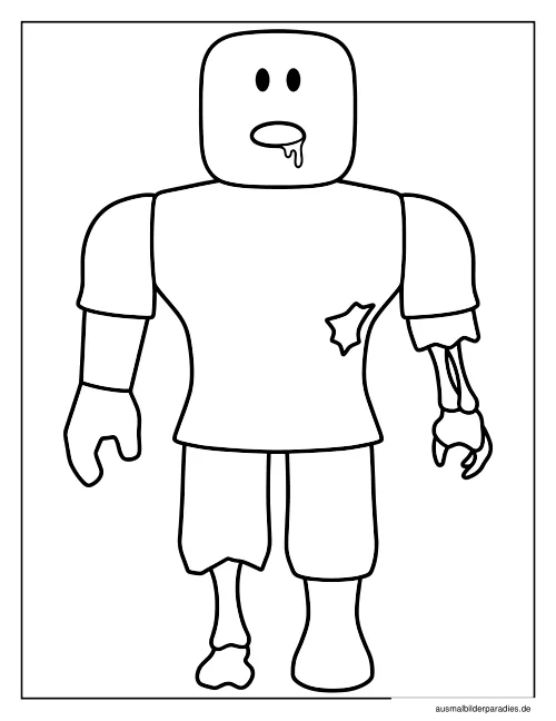 Roblox Ausmalbild 12 als Gratis-PDF Roblox Ausmalbild 12 - kostenlos zum Ausdrucken