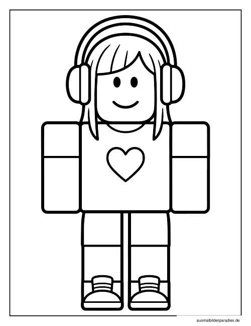 Roblox Ausmalbild 17 als Gratis-PDF Roblox Ausmalbild 17 - kostenlos zum Ausdrucken