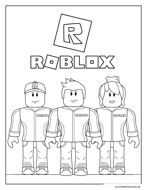 Roblox Ausmalbild 18 als Gratis-PDF Roblox Ausmalbild 18 - kostenlos zum Ausdrucken
