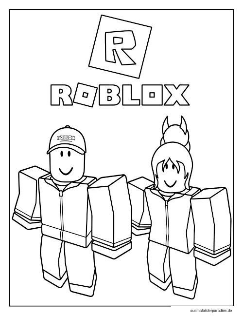 Roblox Ausmalbild 22 als Gratis-PDF Roblox Ausmalbild 22 - kostenlos zum Ausdrucken