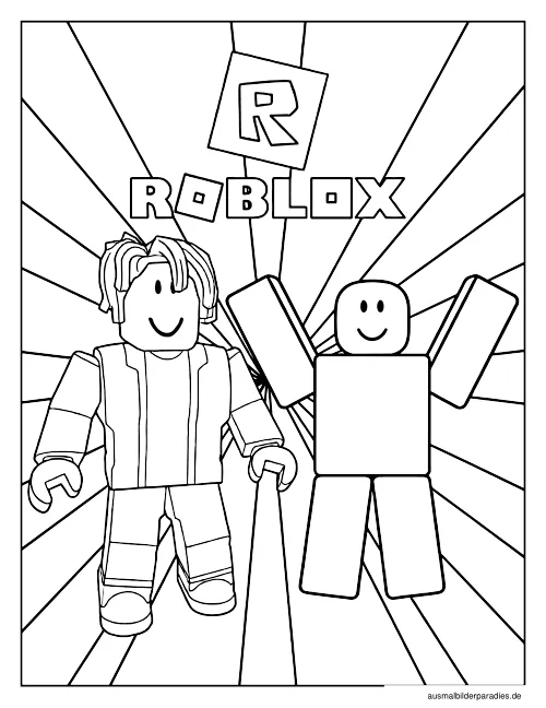 Roblox Ausmalbild 3 als Gratis-PDF Roblox Ausmalbild 3 - kostenlos zum Ausdrucken
