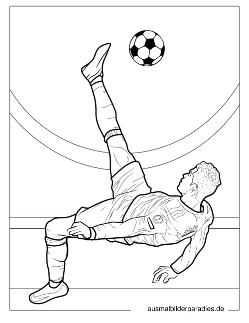 Ronaldo Ausmalbild 11 als Gratis-PDF Ronaldo Ausmalbild 11 - kostenlos zum Ausdrucken