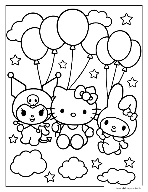 Sanrio Ausmalbild 20 als Gratis-PDF Sanrio Ausmalbild 20 - kostenlos zum Ausdrucken