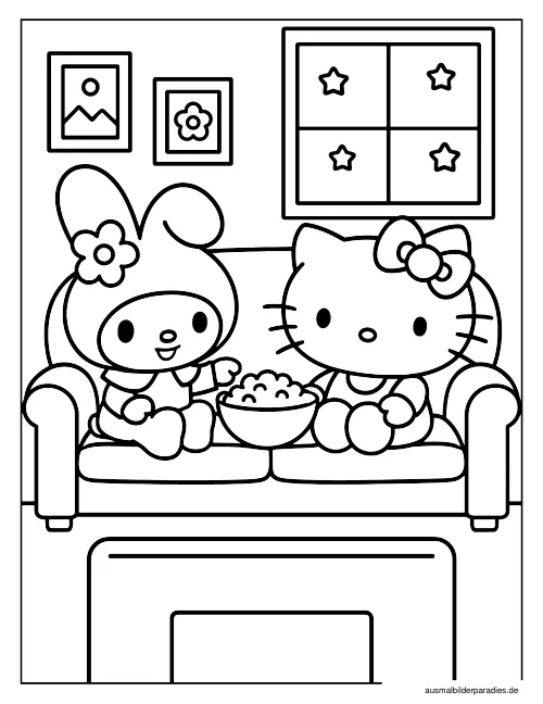 Sanrio Ausmalbild 34 als Gratis-PDF Sanrio Ausmalbild 34 - kostenlos zum Ausdrucken