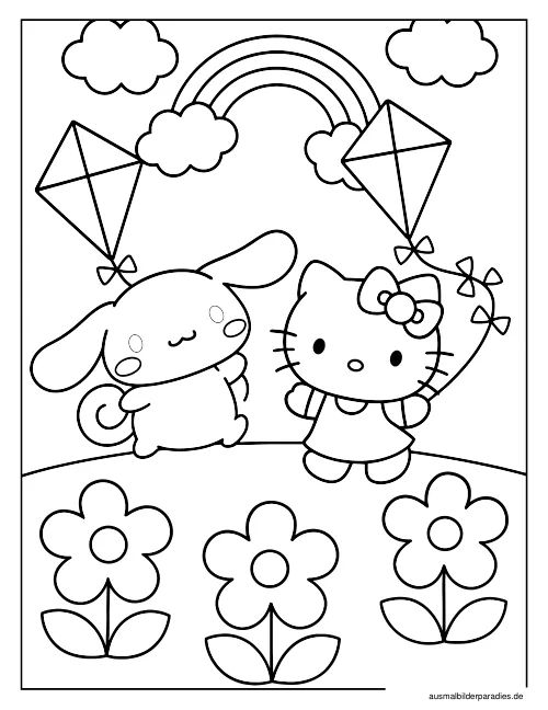 Sanrio Ausmalbild 5 als Gratis-PDF Sanrio Ausmalbild 5 - kostenlos zum Ausdrucken