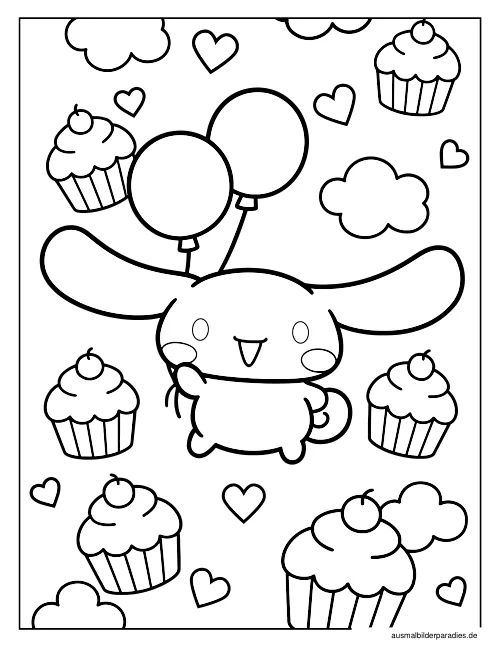 Sanrio Ausmalbild 7 als Gratis-PDF Sanrio Ausmalbild 7 - kostenlos zum Ausdrucken