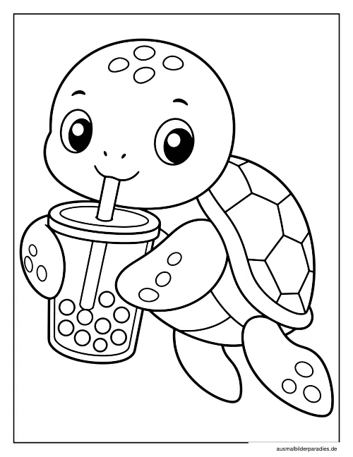 Schildkröte Ausmalbild 5 - kostenlos zum Ausdrucken