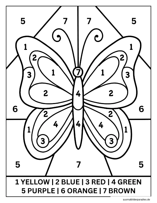 Schmetterling Ausmalbilder kostenlos zum Ausdrucken