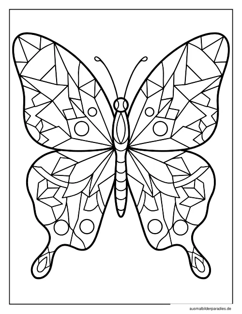 Schmetterling Ausmalbild 16 - kostenlos zum Ausdrucken