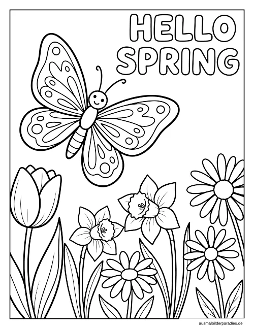 Schmetterling Ausmalbild 19 - kostenlos zum Ausdrucken