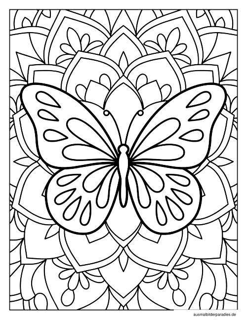 Schmetterling Ausmalbild 2 - kostenlos zum Ausdrucken