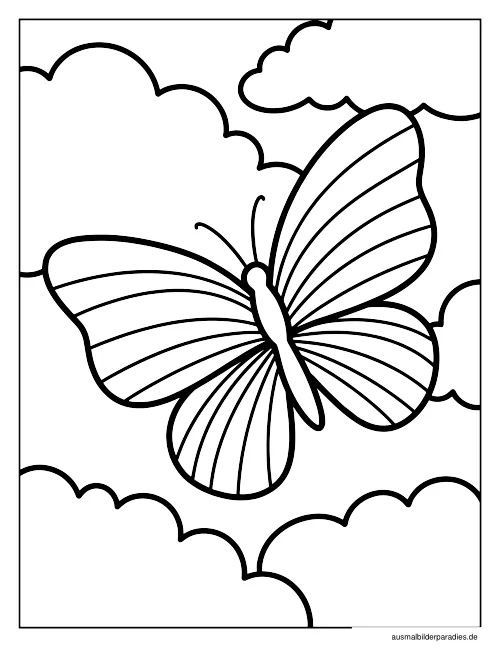 Schmetterling Ausmalbild 26 - kostenlos zum Ausdrucken