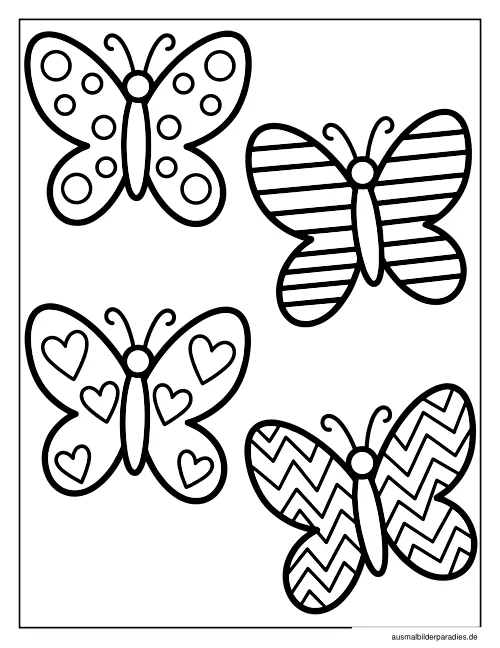 Schmetterling Ausmalbild 3 - kostenlos zum Ausdrucken