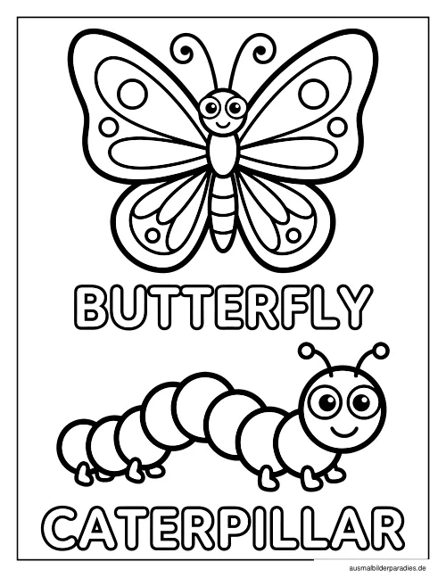 Schmetterling Ausmalbild 7 - kostenlos zum Ausdrucken