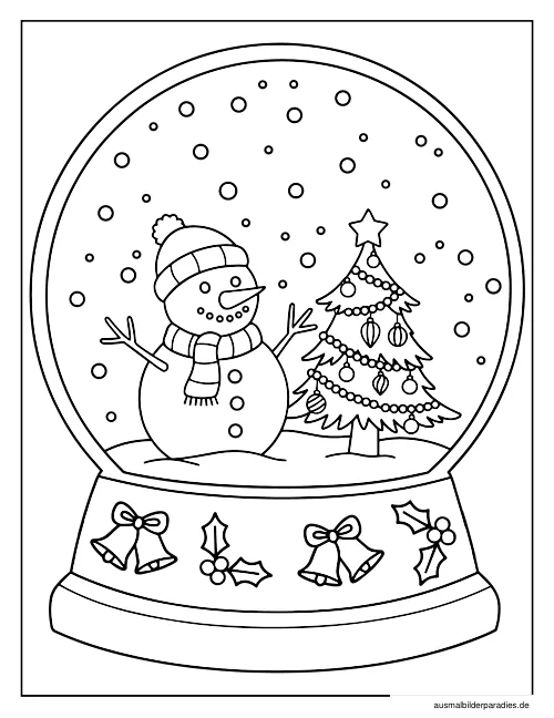 Schneemann Ausmalbild 6 - kostenlos zum Ausdrucken