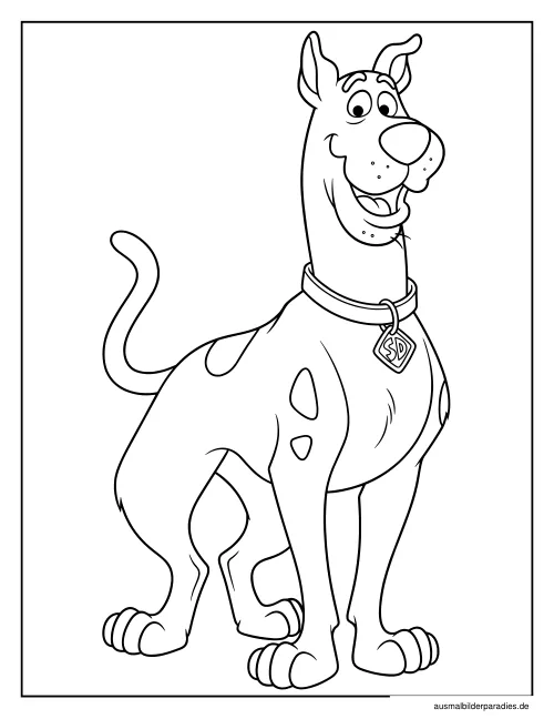 Scooby Doo Ausmalbild 11 als Gratis-PDF Scooby Doo Ausmalbild 11 - kostenlos zum Ausdrucken