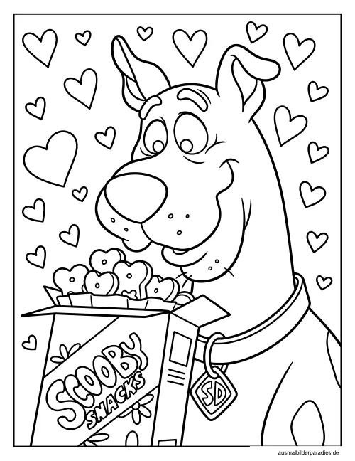 Scooby Doo Ausmalbild 15 als Gratis-PDF Scooby Doo Ausmalbild 15 - kostenlos zum Ausdrucken