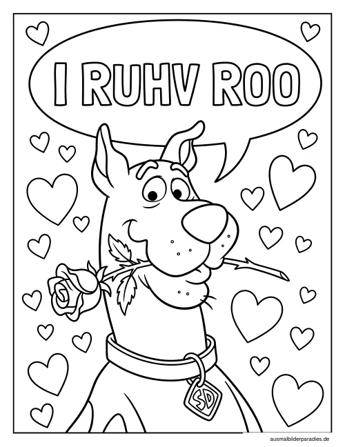 Scooby Doo Ausmalbild 19 als Gratis-PDF Scooby Doo Ausmalbild 19 - kostenlos zum Ausdrucken