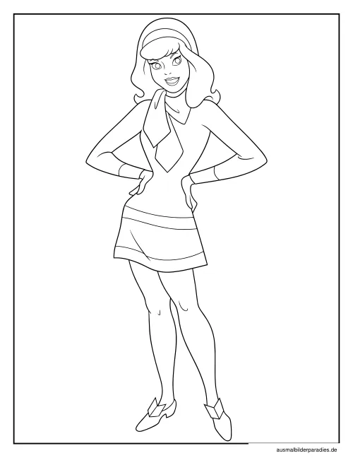 Scooby Doo Ausmalbild 2 als Gratis-PDF Scooby Doo Ausmalbild 2 - kostenlos zum Ausdrucken