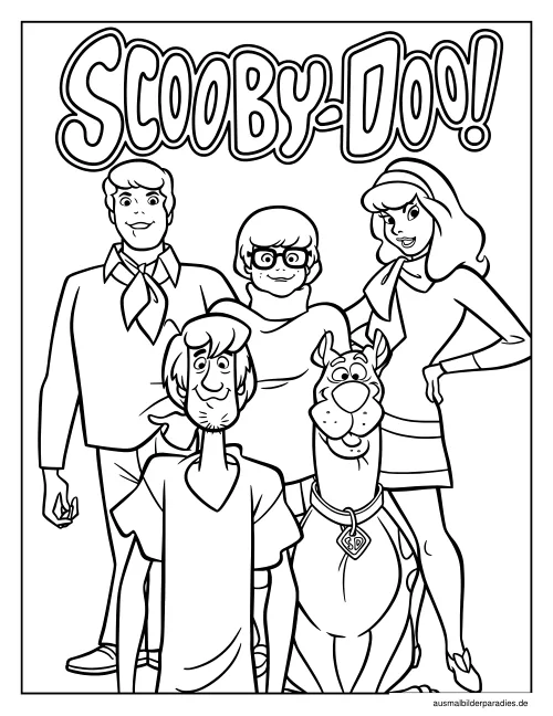 Scooby Doo Ausmalbild 23 als Gratis-PDF Scooby Doo Ausmalbild 23 - kostenlos zum Ausdrucken