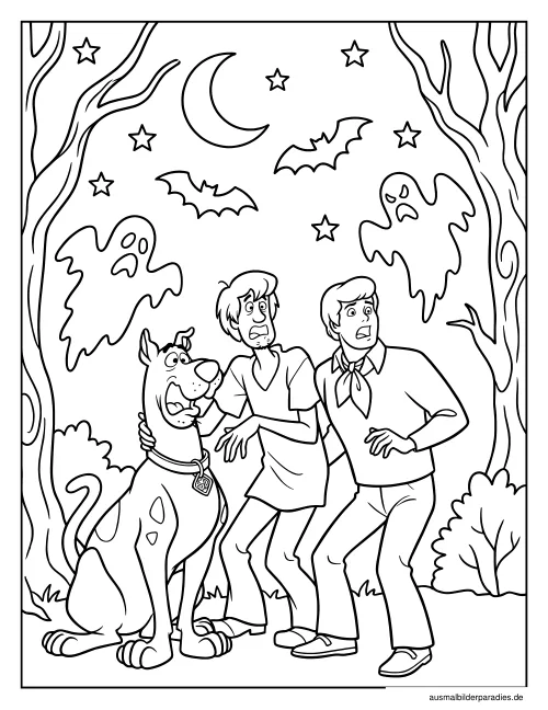 Scooby Doo Ausmalbild 24 als Gratis-PDF Scooby Doo Ausmalbild 24 - kostenlos zum Ausdrucken