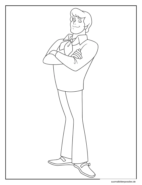 Scooby Doo Ausmalbild 3 als Gratis-PDF Scooby Doo Ausmalbild 3 - kostenlos zum Ausdrucken