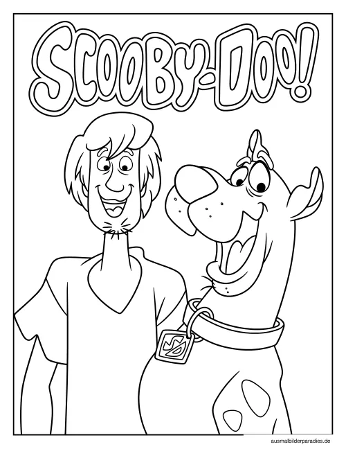 Scooby Doo Ausmalbild 30 als Gratis-PDF Scooby Doo Ausmalbild 30 - kostenlos zum Ausdrucken