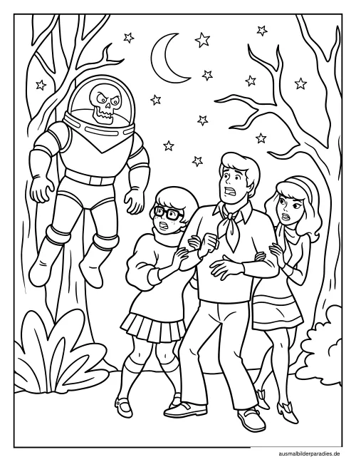 Scooby Doo Ausmalbild 4 als Gratis-PDF Scooby Doo Ausmalbild 4 - kostenlos zum Ausdrucken