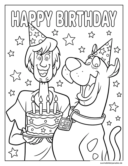Scooby Doo Ausmalbild 5 als Gratis-PDF Scooby Doo Ausmalbild 5 - kostenlos zum Ausdrucken