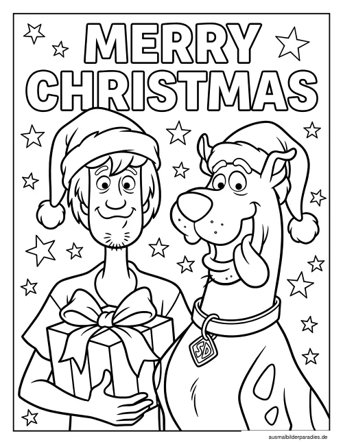 Scooby Doo Ausmalbild 7 als Gratis-PDF Scooby Doo Ausmalbild 7 - kostenlos zum Ausdrucken