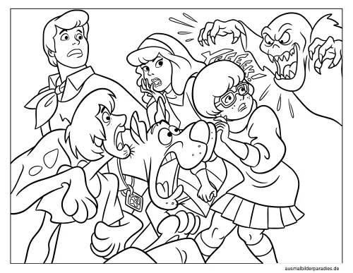Scooby Doo Ausmalbild 9 als Gratis-PDF Scooby Doo Ausmalbild 9 - kostenlos zum Ausdrucken