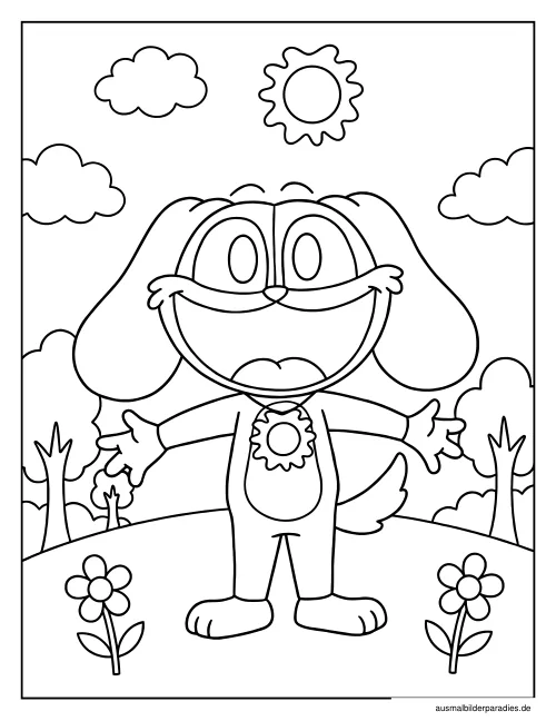 Smiling Critters Ausmalbild 14 - kostenlos zum Ausdrucken