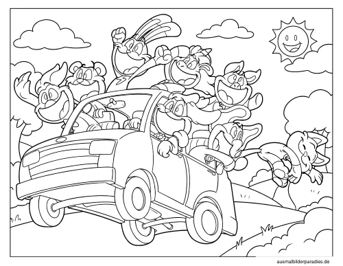 Smiling Critters Ausmalbild 23 - kostenlos zum Ausdrucken