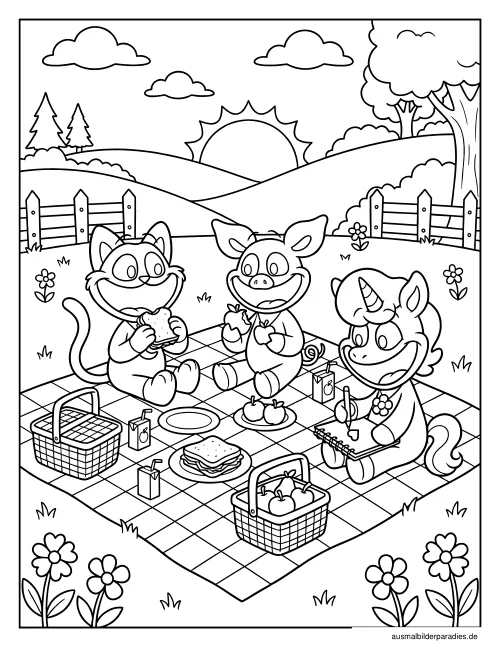 Smiling Critters Ausmalbild 28 - kostenlos zum Ausdrucken