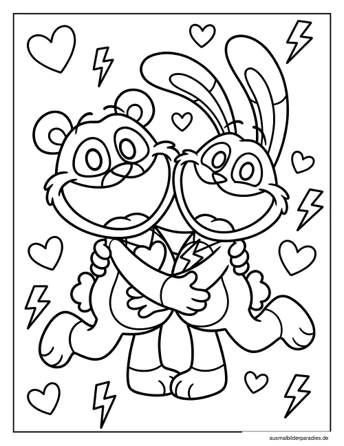 Smiling Critters Ausmalbild 3 - kostenlos zum Ausdrucken