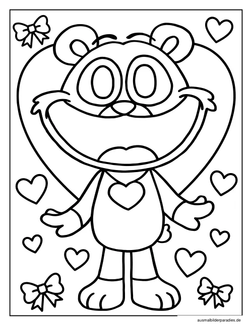 Smiling Critters Ausmalbild 4 - kostenlos zum Ausdrucken