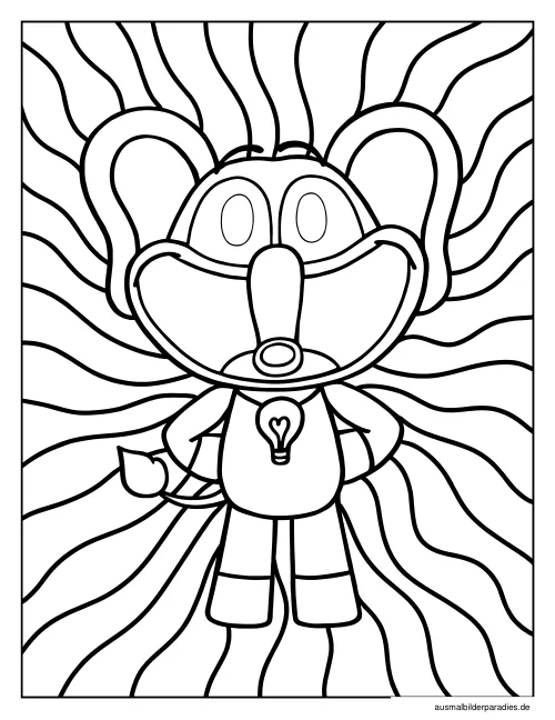 Smiling Critters Ausmalbild 6 - kostenlos zum Ausdrucken